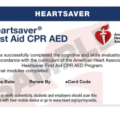First Aid  CPR  AED Certification
